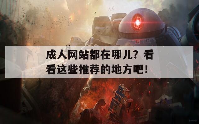 成人网站都在哪儿？看看这些推荐的地方吧！