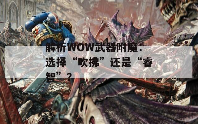 解析WOW武器附魔：选择“吹拂”还是“睿智”？