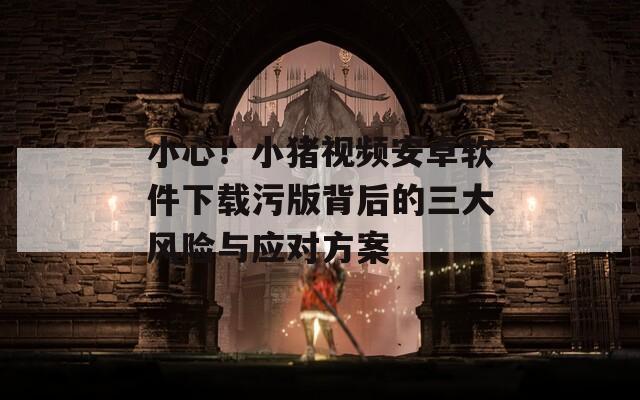 小心！小猪视频安卓软件下载污版背后的三大风险与应对方案